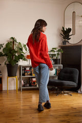 chemise en lin femme rouille