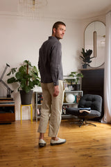 chemise en lin homme carbonne