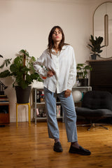 Chemise en lin blanche femme