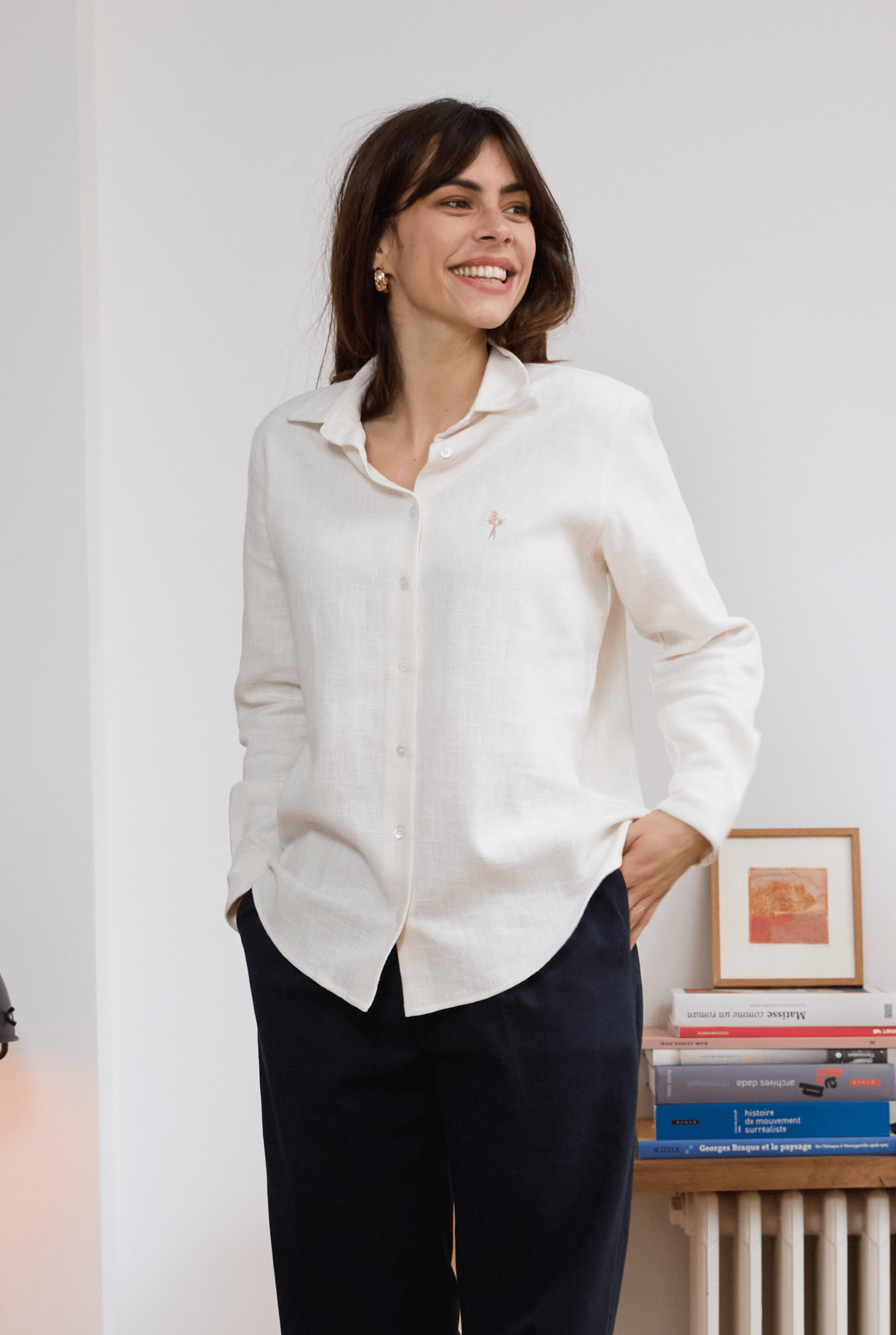 White Tops Blanc Femme Shirt Chemise Blanche Femme Ample La