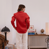 Chemise en lin femme - Brique