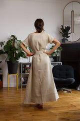 Robe en lin beige
