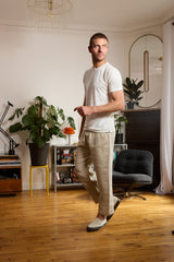 T shirt en lin homme - blanc