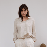 Chemise en lin femme - Beige