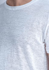 T shirt en lin homme - blanc