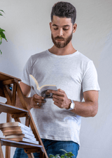 T shirt en lin homme - blanc