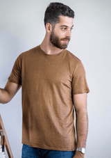 T shirt en lin homme - bronze