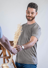 T shirt en lin homme - kaki