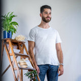 T shirt en lin homme - blanc