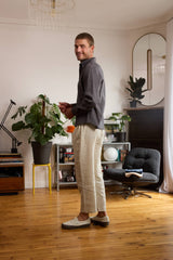 chemise en lin homme carbonne