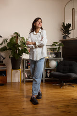 Chemise en lin blanche femme