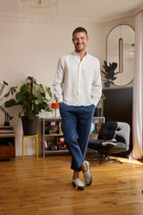 Chemise en lin homme - Blanc