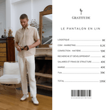 Pantalon en lin blanc homme