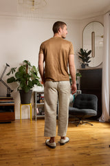T shirt en lin homme - bronze